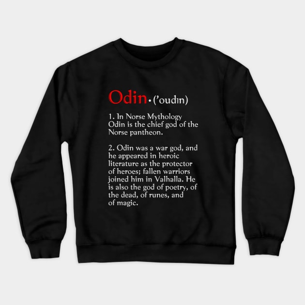 Odin Viking God of War Crewneck Sweatshirt by Scar